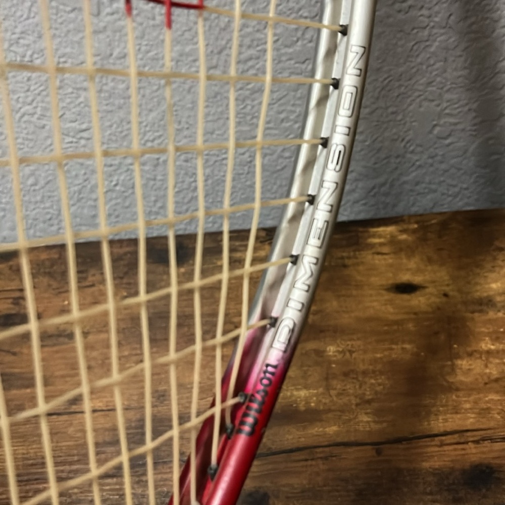 Wilson Red and White Racquet ball  Racket - Picture 6 of 14